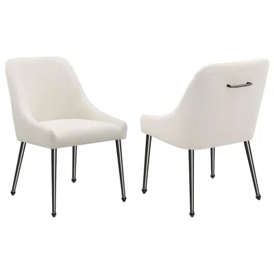 Coaster Co. Of America Mayette Upholstered Dining Side Chair Ivory (set Of 2)