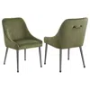 Coaster Co. Of America Mayette Upholstered Dining Side Chair Olive (set Of 2) In Green