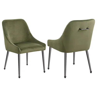 Coaster Co. Of America Mayette Upholstered Dining Side Chair Olive (set Of 2)