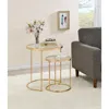 Coaster Co. Of America Maylin 2-piece Round Glass Top Nesting Tables Gold