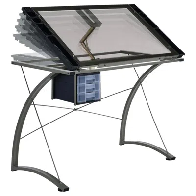 Coaster Co. Of America Melo 3-drawer Drafting Desk Champagne In Black