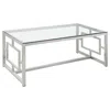 Coaster Co. Of America Merced Rectangle Glass Top Coffee Table Nickel
