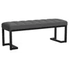 Coaster Co. Of America Mesa Boucle Upholstered Tufted Accent Bench Charcoal