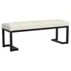 Coaster Co. Of America Mesa Boucle Upholstered Tufted Accent Bench Vanilla