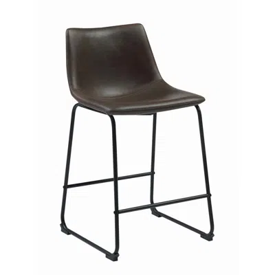 Coaster Co. Of America Michelle Armless Counter Height Stools Two-tone Brown And Black (set Of 2)