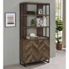 Coaster Co. Of America Millbrook 2-door Bookcase Rustic Oak Herringbone And Metal
