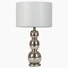 Coaster Co. Of America Mineta Drum Shade Table Lamp White And Antique Silver