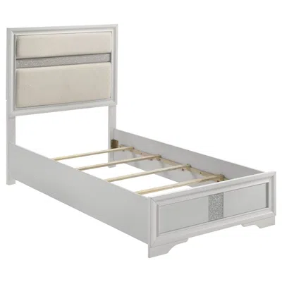 Coaster Co. Of America Miranda 54-inch Upholstered Twin Panel Bed White
