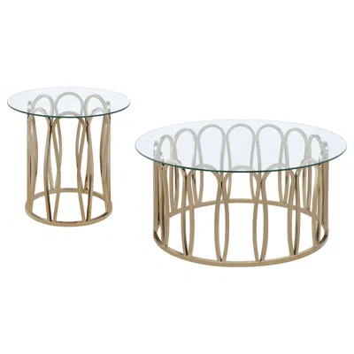 Coaster Co. Of America Monett 2-piece Coffee And End Table Set Chocolate Chrome