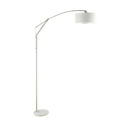 Coaster Co. Of America Moniz Adjustable Arched Arm Floor Lamp Chrome And White