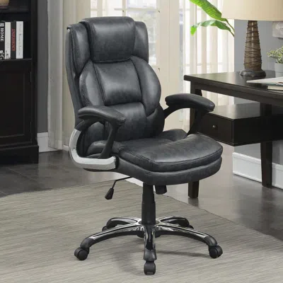 Coaster Co. Of America Nerris Adjustable Height Office Chair With Padded Arm Grey And Black