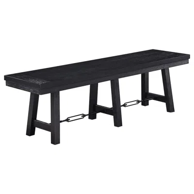 Coaster Co. Of America Newport Wood Trestle Base Dining Bench Black