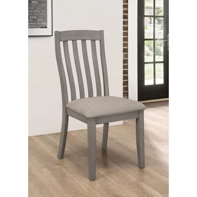 Coaster Co. Of America Nogales Slat Back Side Chairs Coastal Grey (set Of 2) In Gray