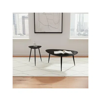 Coaster Co. Of America Odessa 2-piece Triangular Coffee And End Table Set Black