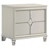 Coaster Co. Of America Olivia 2-drawer Nightstand Bedside Table Pearl White In Neutral