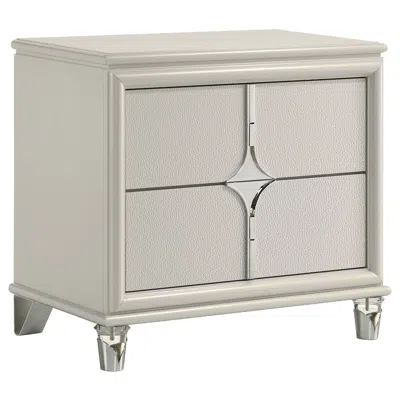 Coaster Co. Of America Olivia 2-drawer Nightstand Bedside Table Pearl White