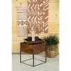 Coaster Co. Of America Ondrej Square Accent Table With Removable Top Tray Dark Brown And Metal
