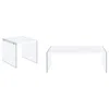 Coaster Co. Of America Opal 2-piece Coffee And End Table Set White High Gloss