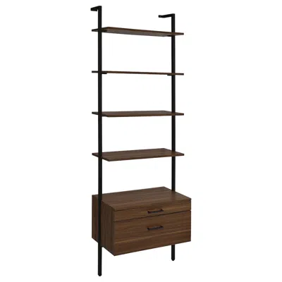 Coaster Co. Of America Owens 96-inch 4-shelf Storage Wall Bookshelf Walnut