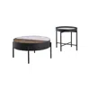 Coaster Co. Of America Ozella 2-piece Round Coffee And End Table Set Sandy Black In Multi
