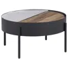 Coaster Co. Of America Ozella Round Coffee Table With Hidden Storage Sandy Black In Multi
