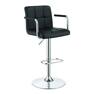 Coaster Co. Of America Palomar Adjustable Height Bar Stool Black And Chrome