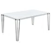 Coaster Co. Of America Pauline Rectangular 64-inch Glass Top Dining Table Chrome