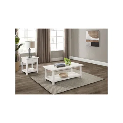 Coaster Co. Of America Payne 2-piece Coffee And 1-drawer End Table Set White