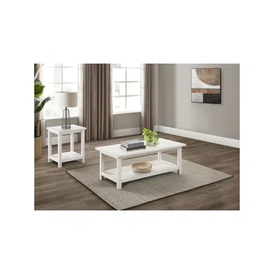 Coaster Co. Of America Payne 2-piece Coffee And End Table Set Distressed White