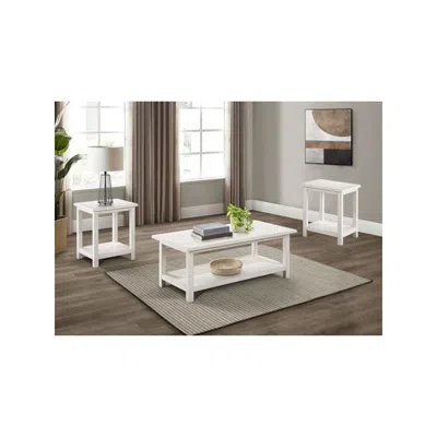 Coaster Co. Of America Payne 3-piece Coffee And End Table Set Distressed White