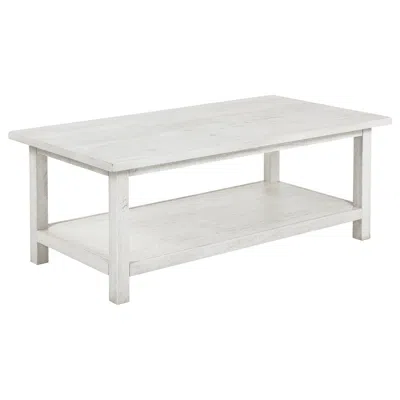 Coaster Co. Of America Payne Wood Coffee Table With Shelf White