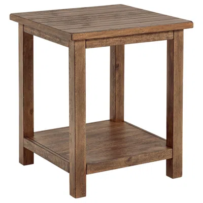 Coaster Co. Of America Payne Wood End Table With Shelf Distressed Brown