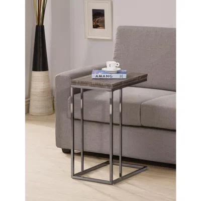 Coaster Co. Of America Pedro Expandable Top Accent Table Weathered Grey And Black In Brown