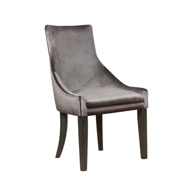 Coaster Co. Of America Phelps Upholstered Demi Wing Chairs Grey (set Of 2) In Gray