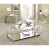 Coaster Co. Of America Provins 3-piece Occasional Table Set Clear Mirror And Chrome