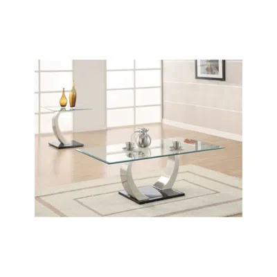 Coaster Co. Of America Pruitt 2-piece Coffee And End Table Set Satin Silver