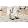 Coaster Co. Of America Pruitt Glass Top Coffee Table Clear And Satin