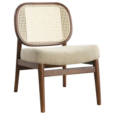 Coaster Co. Of America Rayo Rattan Cane Back Accent Chair With Padded Seat Camel