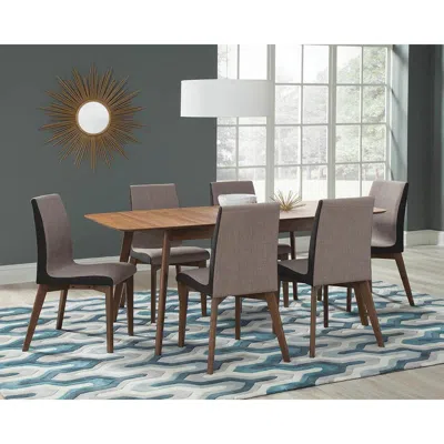 Coaster Co. Of America Redbridge Upholstered Side Chairs Grey And Natural Walnut (set Of 2)
