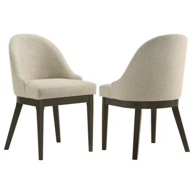 Coaster Co. Of America Reseda Upholstered Dining Side Chair Oatmeal (set Of 2)