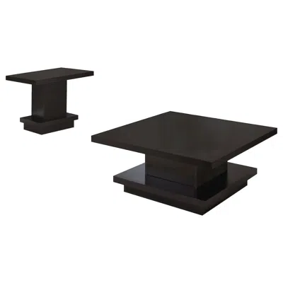 Coaster Co. Of America Reston 2-piece Square Coffee And End Table Set Cappuccino