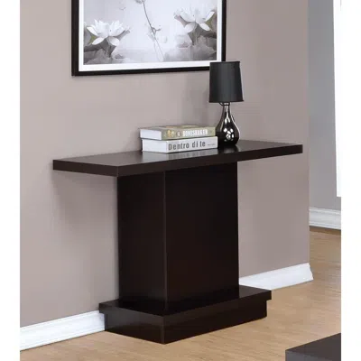 Coaster Co. Of America Reston Pedestal Sofa Table Cappuccino In Black