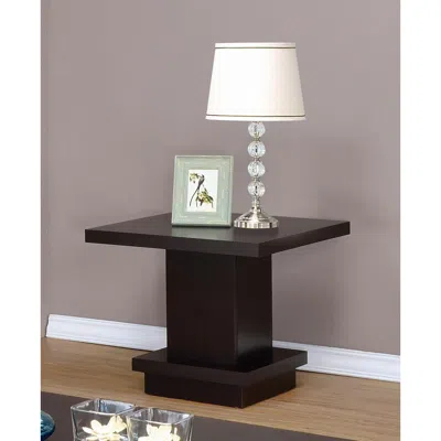 Coaster Co. Of America Reston Pedestal Square End Table Cappuccino