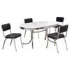 Coaster Co. Of America Retro 5-piece Oval Dining Table Set White And Black In Multi