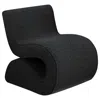 Coaster Co. Of America Ronea Boucle Upholstered Armless Curved Chair Charcoal In Black