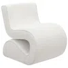Coaster Co. Of America Ronea Boucle Upholstered Armless Curved Chair Cream In White