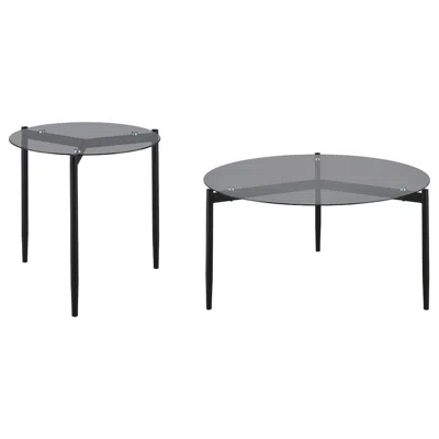 Coaster Co. Of America Rosalie 2-piece Round Coffee And End Table Set Grey