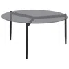 Coaster Co. Of America Rosalie Round Smoked Glass Top Coffee Table Sandy Black In Gray