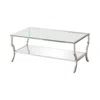 Coaster Co. Of America Saide Rectangular Coffee Table With Mirrored Shelf Chrome