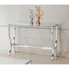 Coaster Co. Of America Saide Rectangular Sofa Table With Mirrored Shelf Chrome
